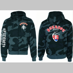 Patriot Slovakia hrubá maskáčová mikina na zips s kapucou vzor Nightcamo - Nočný maskáč " Splinter "